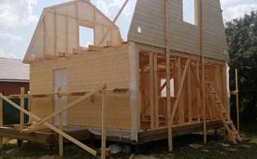 Завершилось строительство каркасного дома без внутренней отделки по проекту К-61 - 8